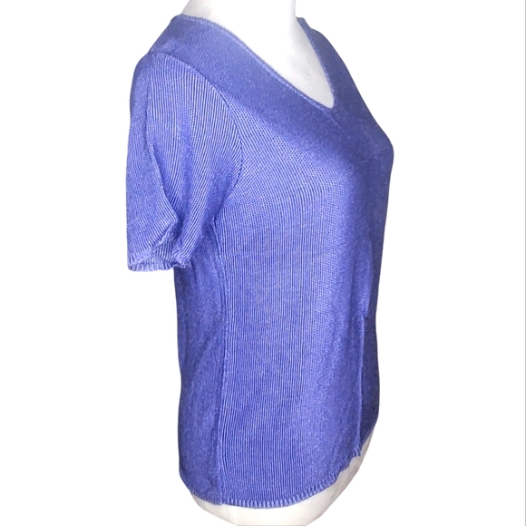 Gabriel New York Vintage 100% Rayon Lavendar Blue Woven Top - Picture 2 of 4